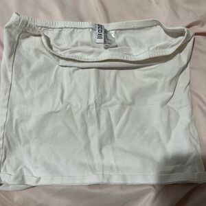 H&M White and Light Pink Tube Top